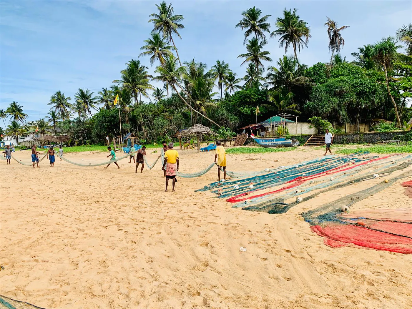 Local fishing life near Hikkaduwa