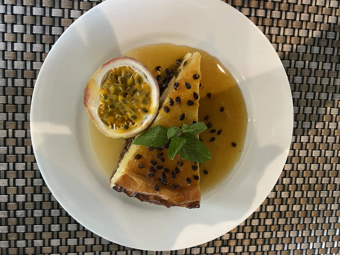 Tropical dessert at Olin's Beach Restaurant