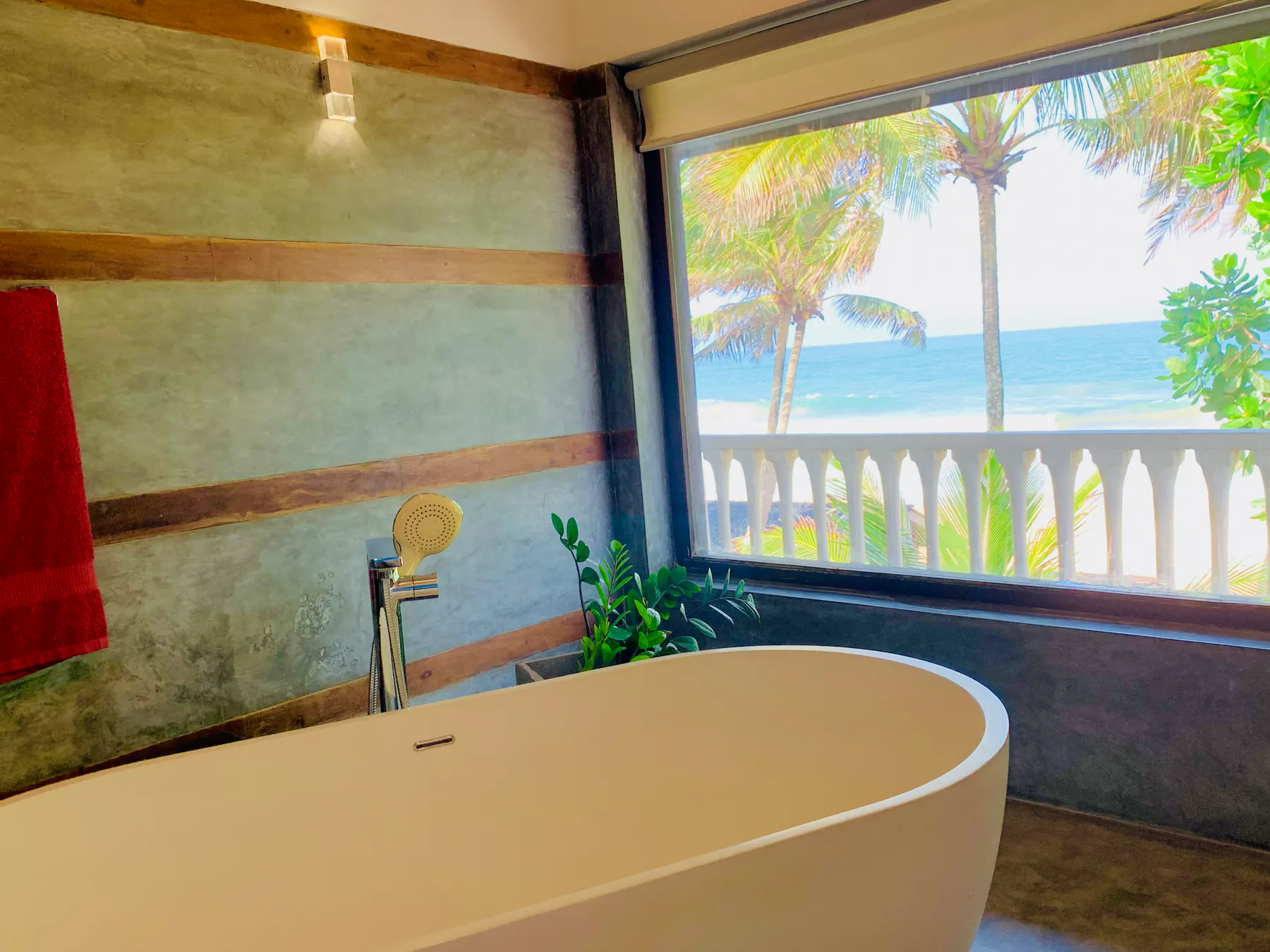 Penthouse Suite Executive bath with an ocean view